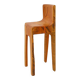 Sculptural high chair in brutalist style made of solid oak.