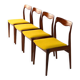Set of 4 Mid-Century Teak Dining Chairs by AWA Netherlands 1960s