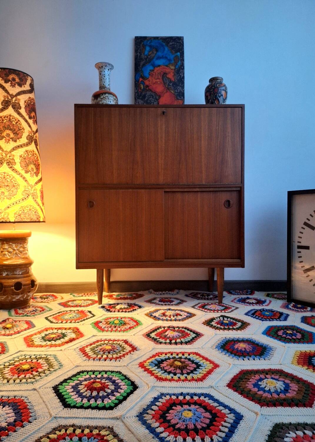 Vintage teak sideboard and secretary