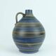 VASE en forme de cruche des années 1950 avec un motif rayé en bleu, marron et noir modèle 252/30