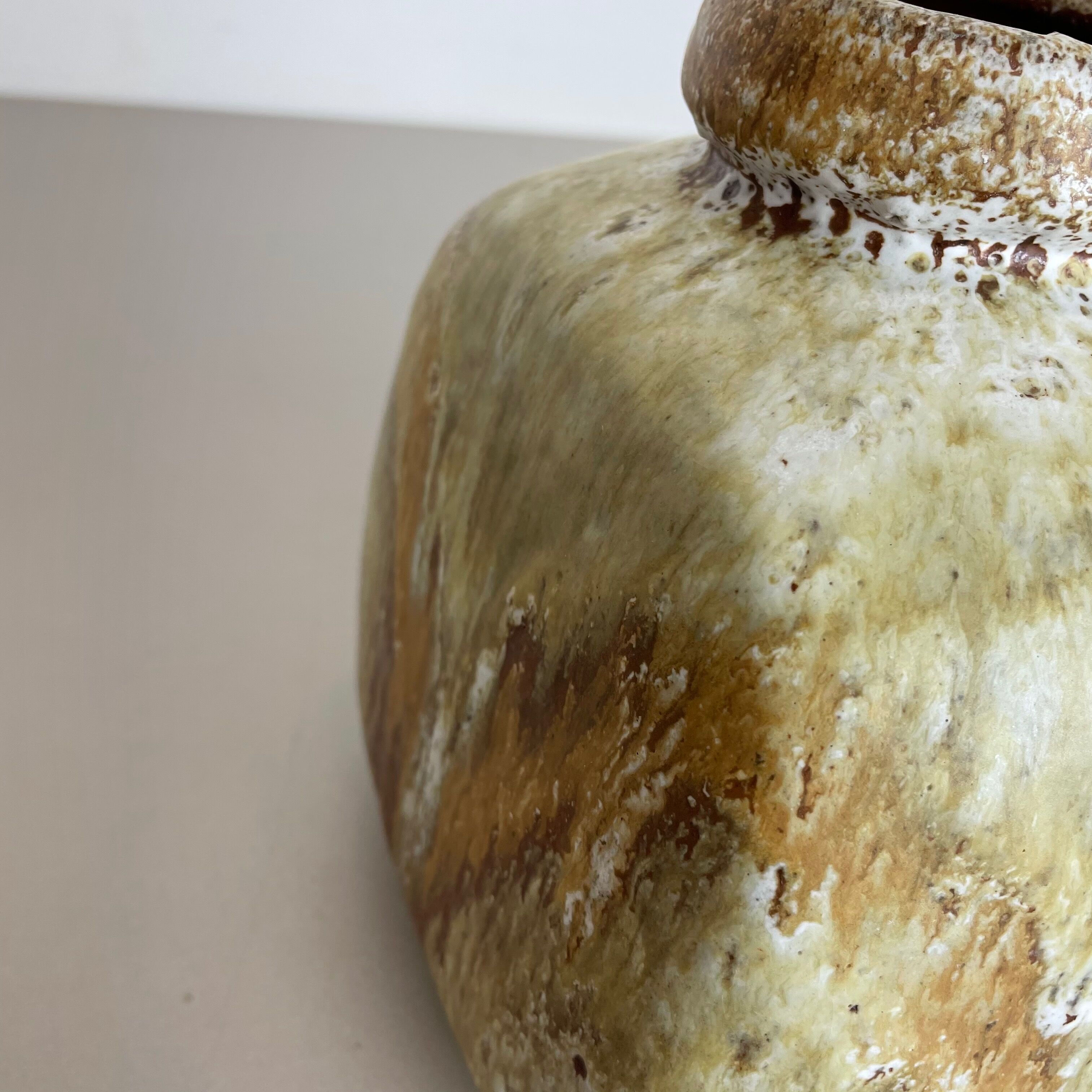 Pottery fat lava multi-color "814" vase made by ruscha, 1970s