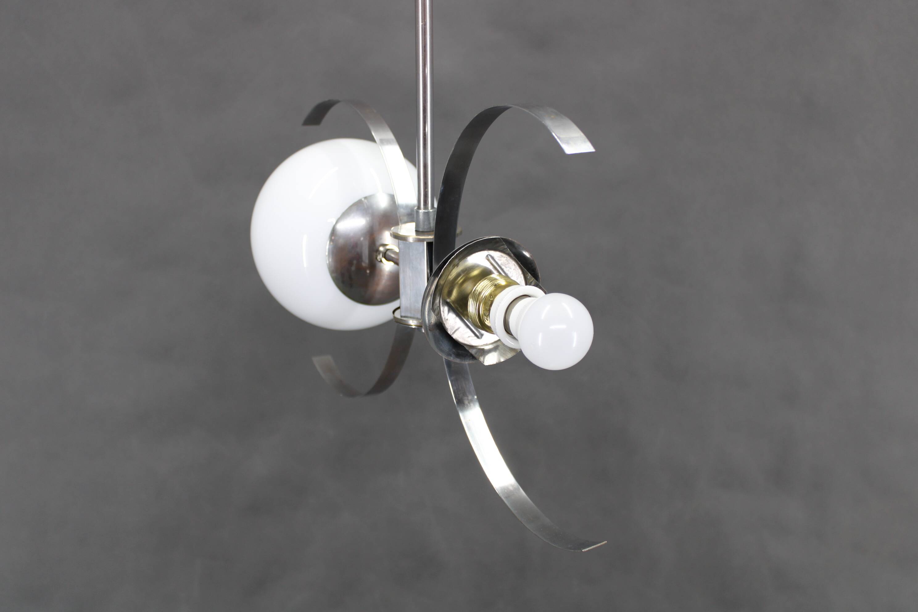 1940s Bauhaus Chandelier, Czechoslovakia