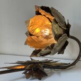 Vintage 70s gold Jansen style wall lamp