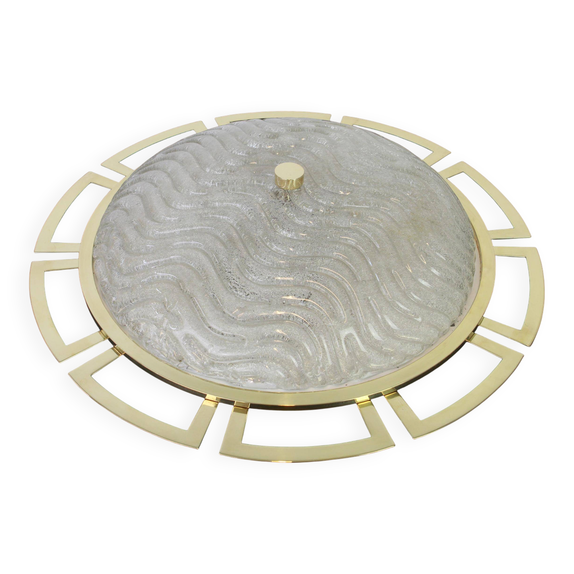 Grand Sputnik ceiling light in brass, Stilnovo style, 1970s.