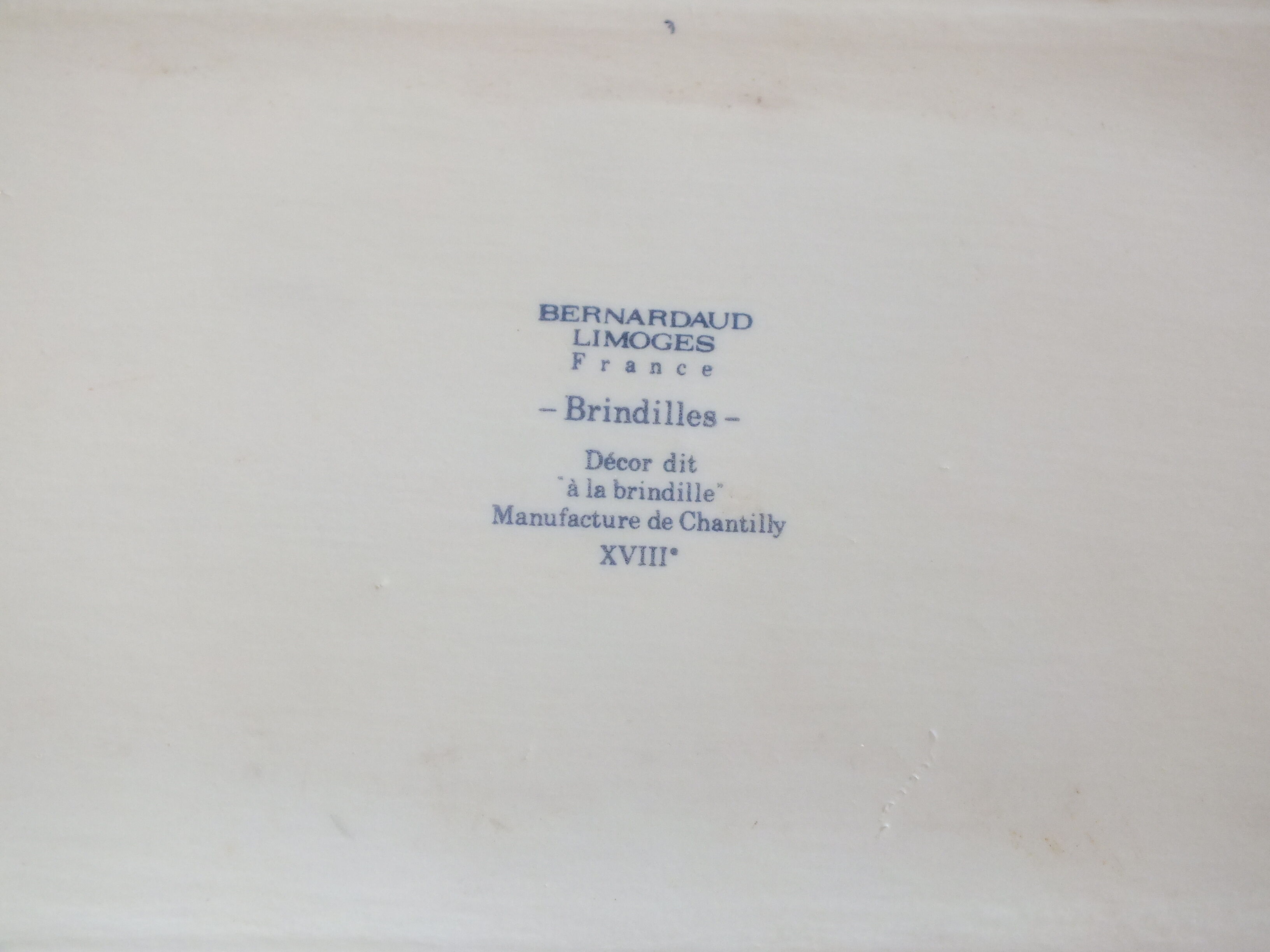 Limoges Bernardaud porcelain cake dish - Brindilles