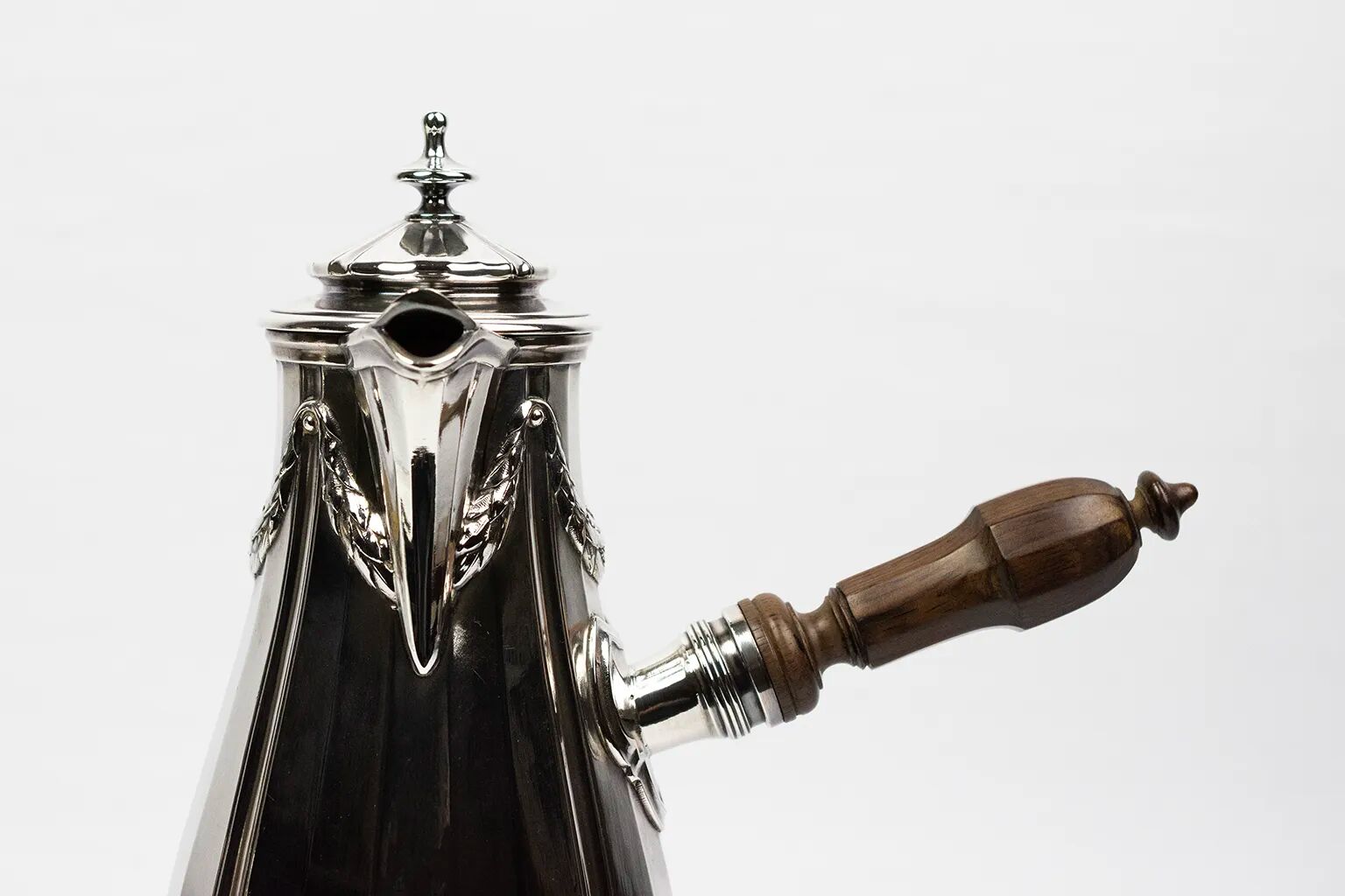 Art Nouveau Christofle Gallia chocolate pot in silver-plated metal - Early 20th century