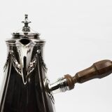 Art Nouveau Christofle Gallia chocolate pot in silver-plated metal - Early 20th century