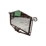 French Art Deco metal mirror, 1930s