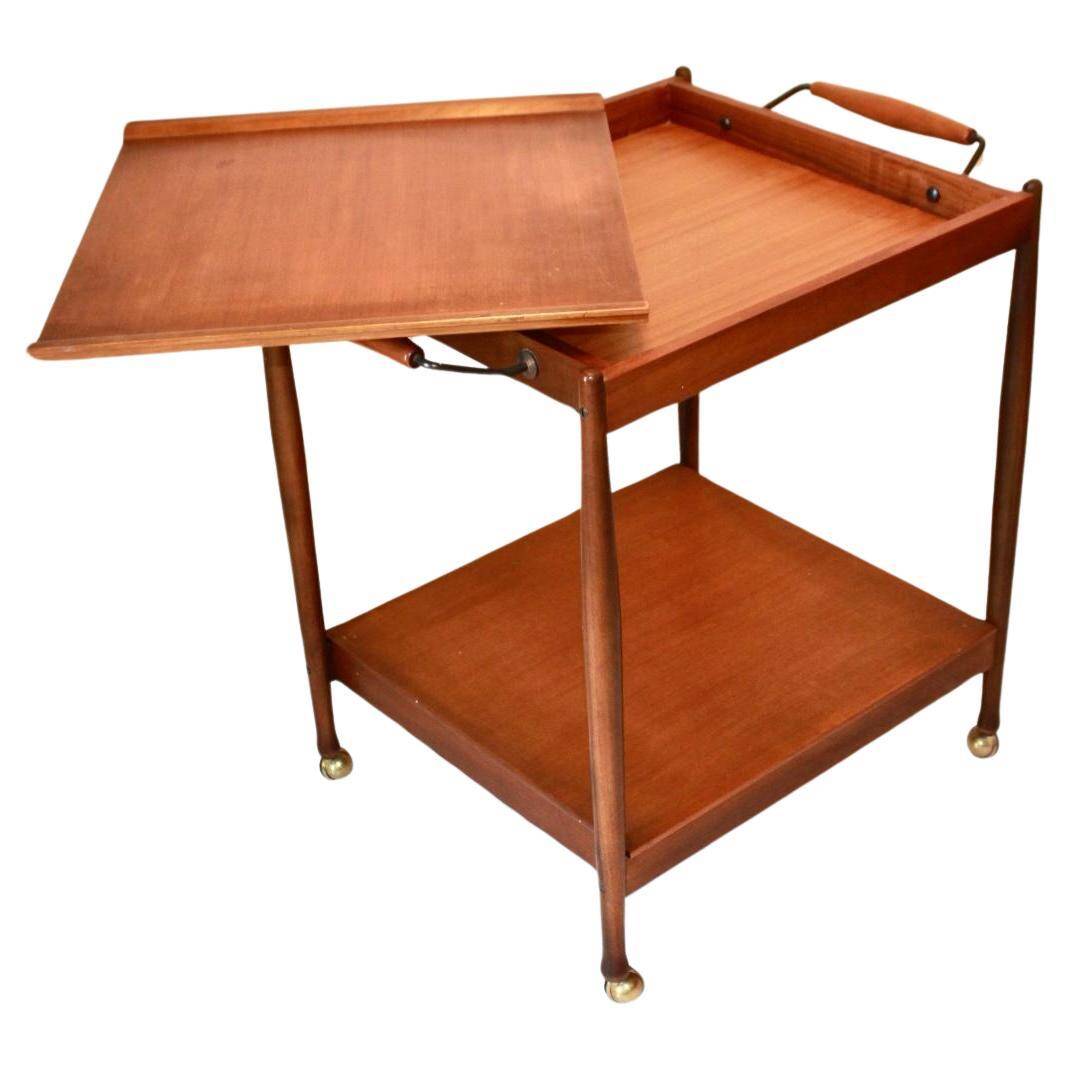 1950s vintage teak dessert trolley bar by "Fratelli Reguitti"