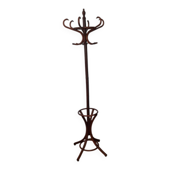 Pretty Coat Rack Parrot Curved Wood Rotating Crown 12 Bells
