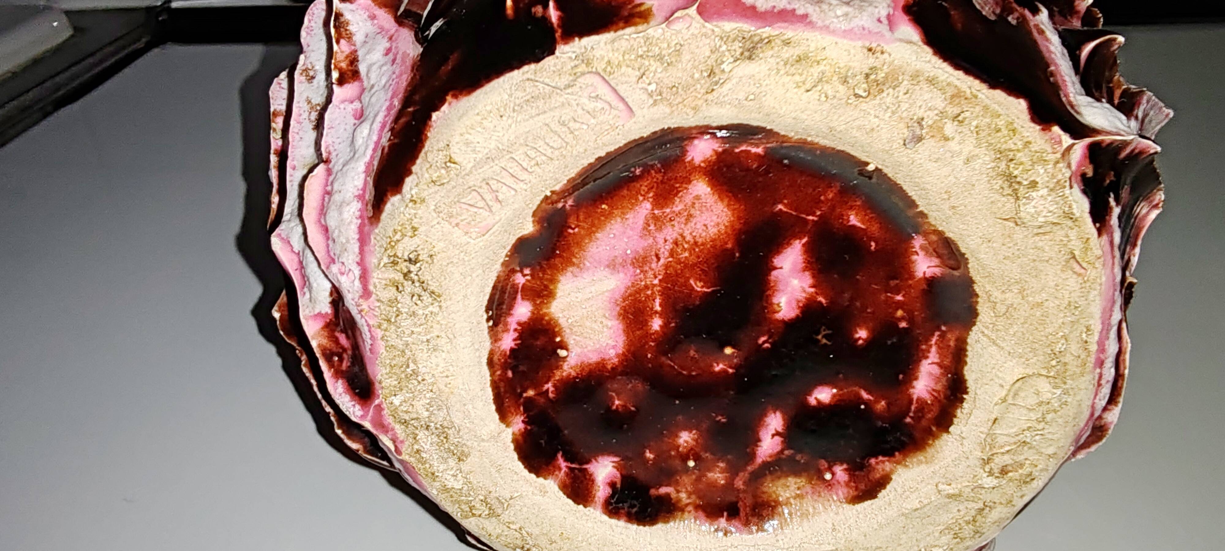 Ancient vase VALLAURIS sea foam fat lava