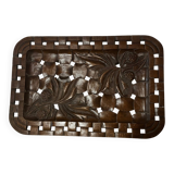 Grand Plateau/ Vintage 1950s Ashtray in Carved Wood