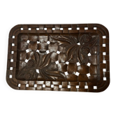 Grand Plateau/ Vintage 1950s Ashtray in Carved Wood