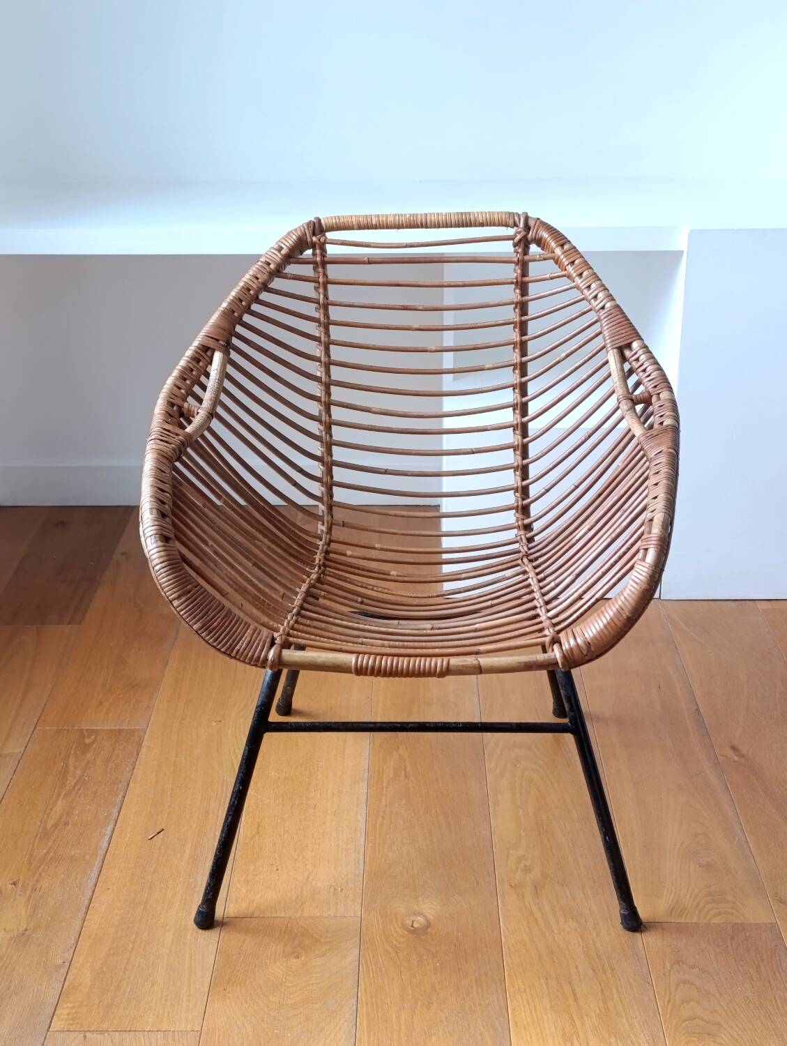 Rattan armchair circa 1960