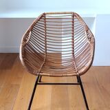 Rattan armchair circa 1960