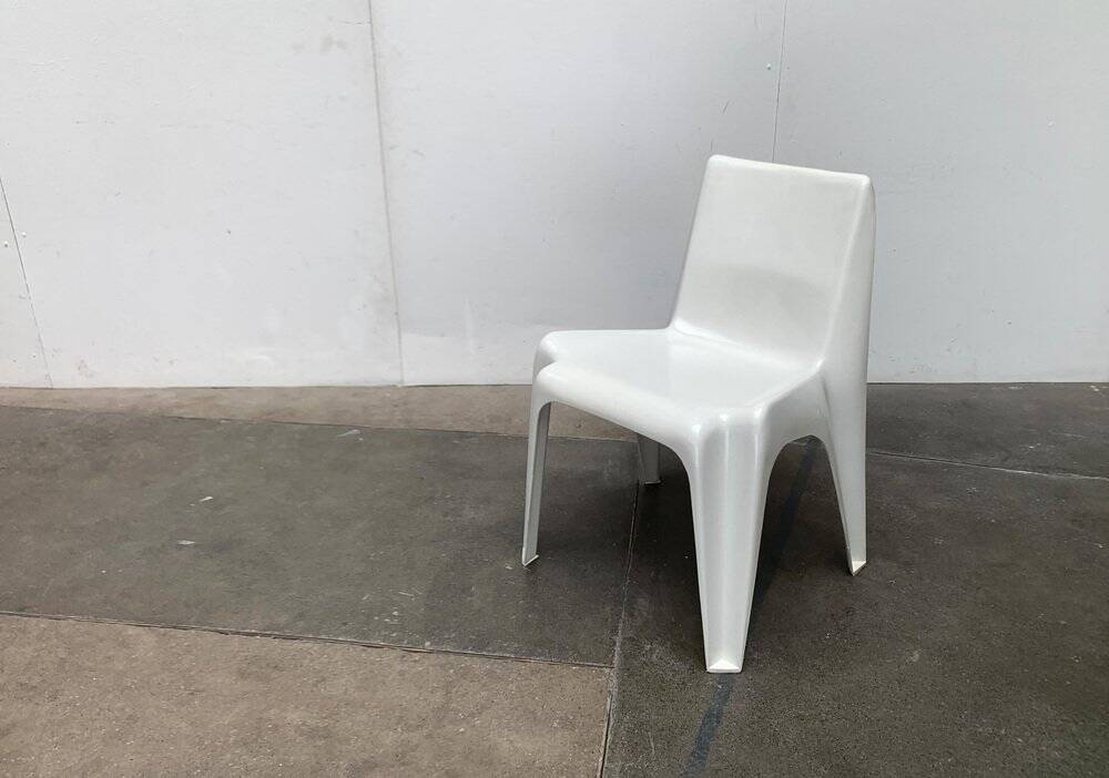 Stackable German chair in mid-century space age style by Helmut Bätzner for Bofinger, 1960s.