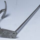 Three brass, chrome, aluminum hooks, early 20th century