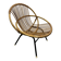 Dutch Rattan and Metal Chair from Rohé Noordwolde, 1950s