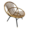 Dutch Rattan and Metal Chair from Rohé Noordwolde, 1950s