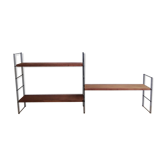 Metal and wood wall shelves in the taste of String - 1960s
