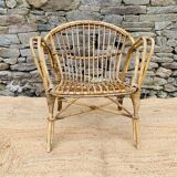 Vintage rattan armchair
