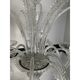Transparent Murano-Style Venetian Glass Chandelier Featuring Fern (“Felci”)