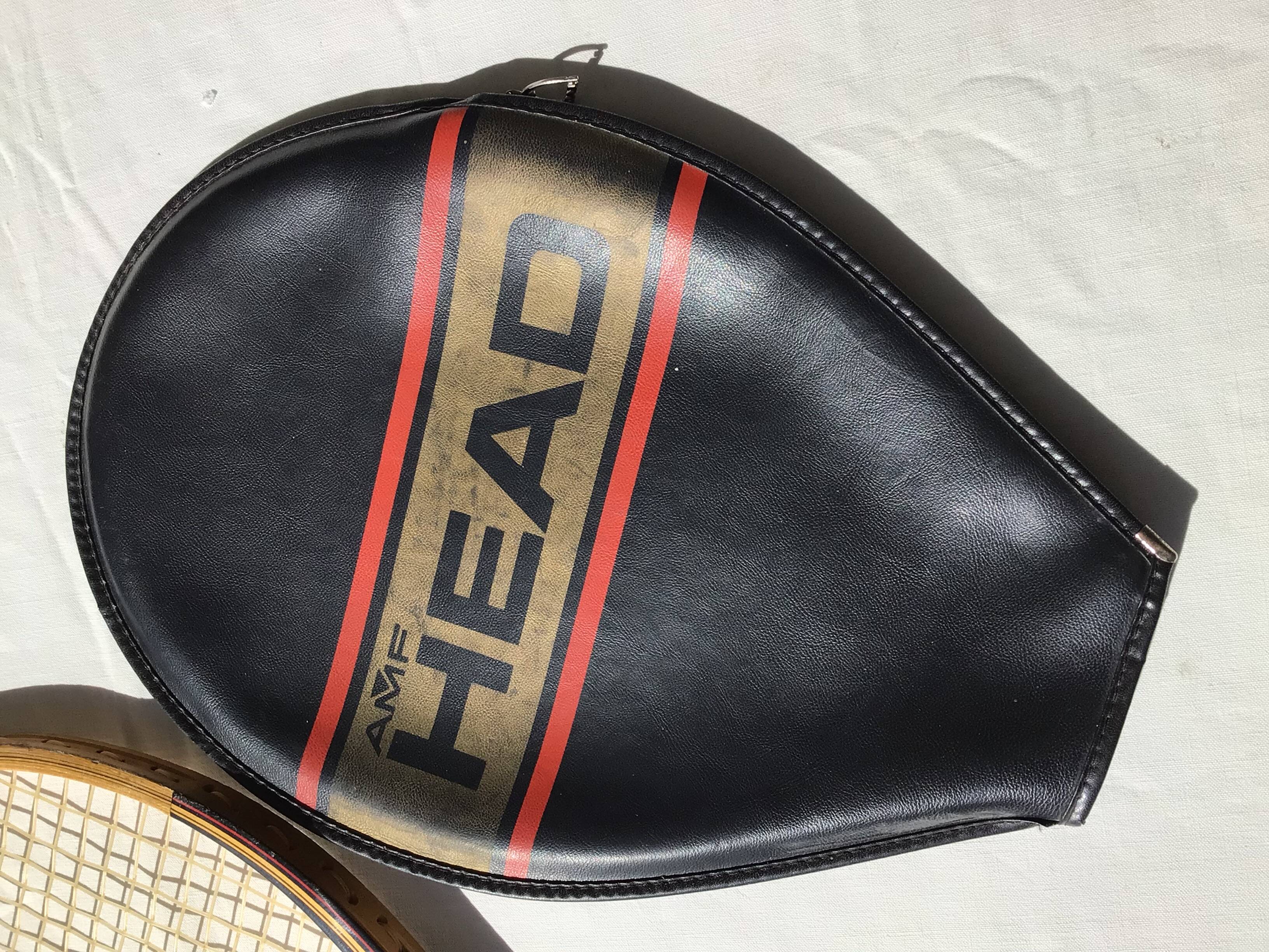 Head graphite vintage wooden racket