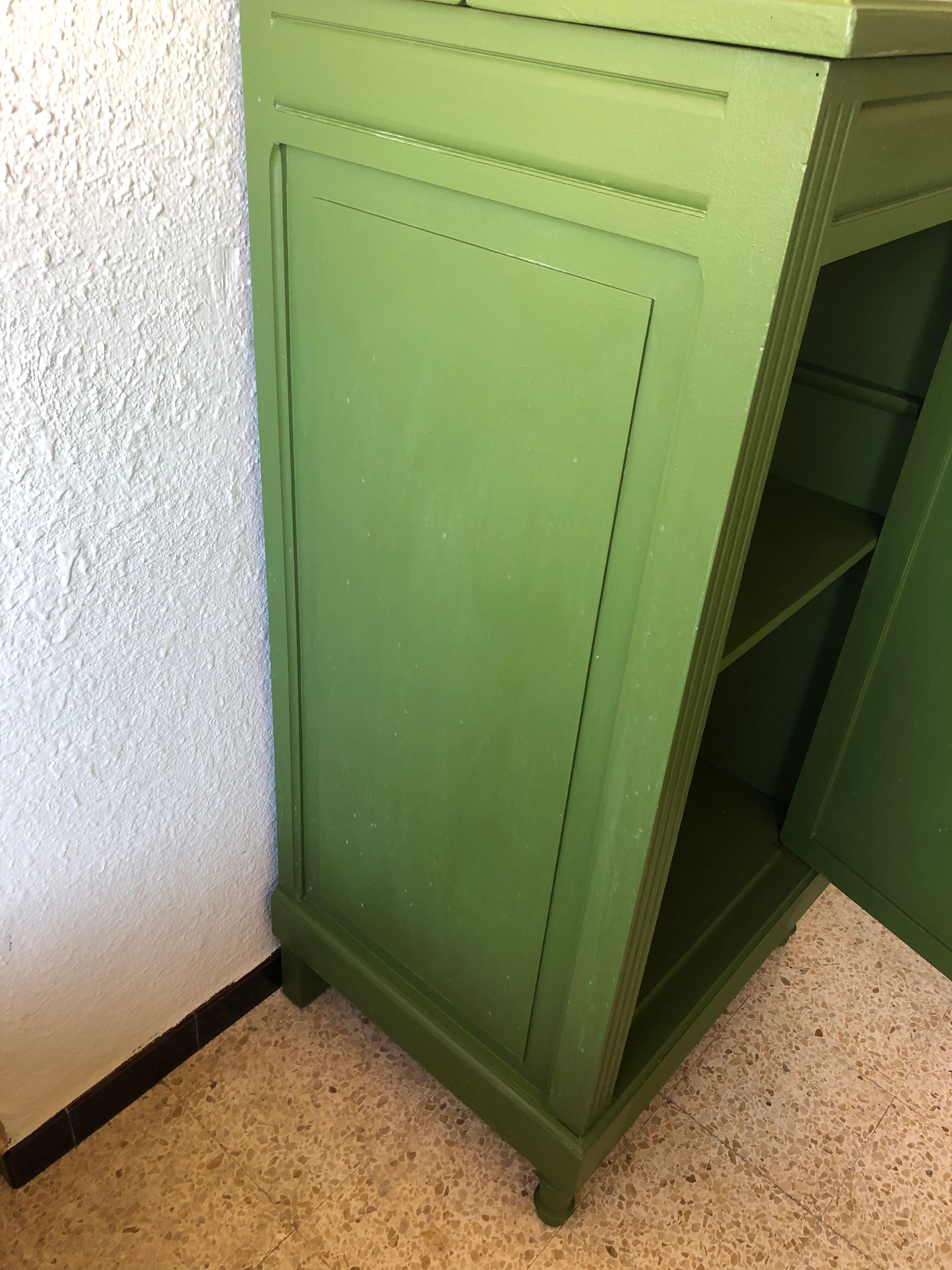 Small vintage green buffet