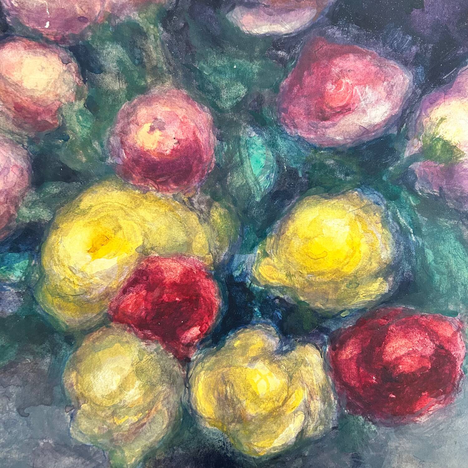 Old painting signed Renoncules