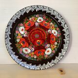 Russian plate painted in relief