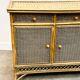 Italian Vintage Rattan And Bamboo Commode - Sideboard, Italy. 1970s.