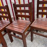 Set of 8 Antique Brutalist Dining Chairs