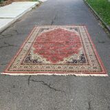 Large Persian burgundy rug in Khorassan wool 250x350cm