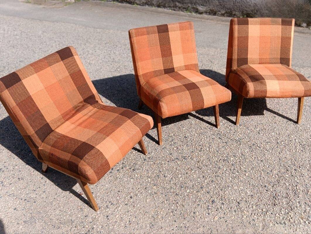 3 vintage 1960s armchairs