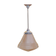 Art Deco hanging lamp with frosted glass shade