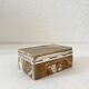 Vintage 60s rectangular onyx alabaster jewelry box