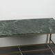 Table basse marbre vert et métal doré laiton vintage 60