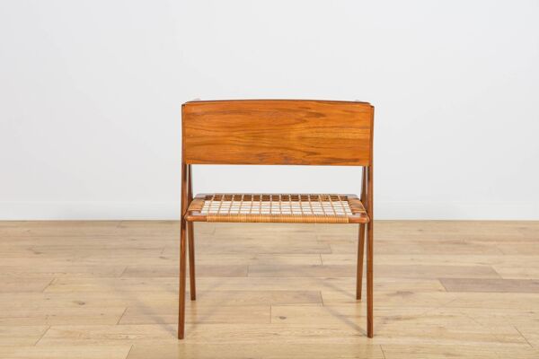 Tables de nuit en teck et rotin de milieu de siècle par Søren Rasmussen, Danemark, années 1960.