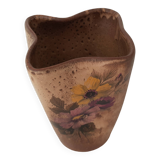 Ceramic vase with floral motif signed Vallauris