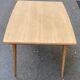 Table à manger design scandinave extensible décapée en teck brut 1960