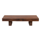 70s massive oak brutalist coffee table