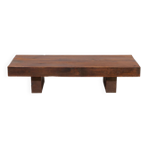 70s massive oak brutalist coffee table