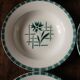 Lot 6 green hollow plates Sylvia Digoin Sarreguemines
