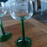 6 verres anciens à vin blanc