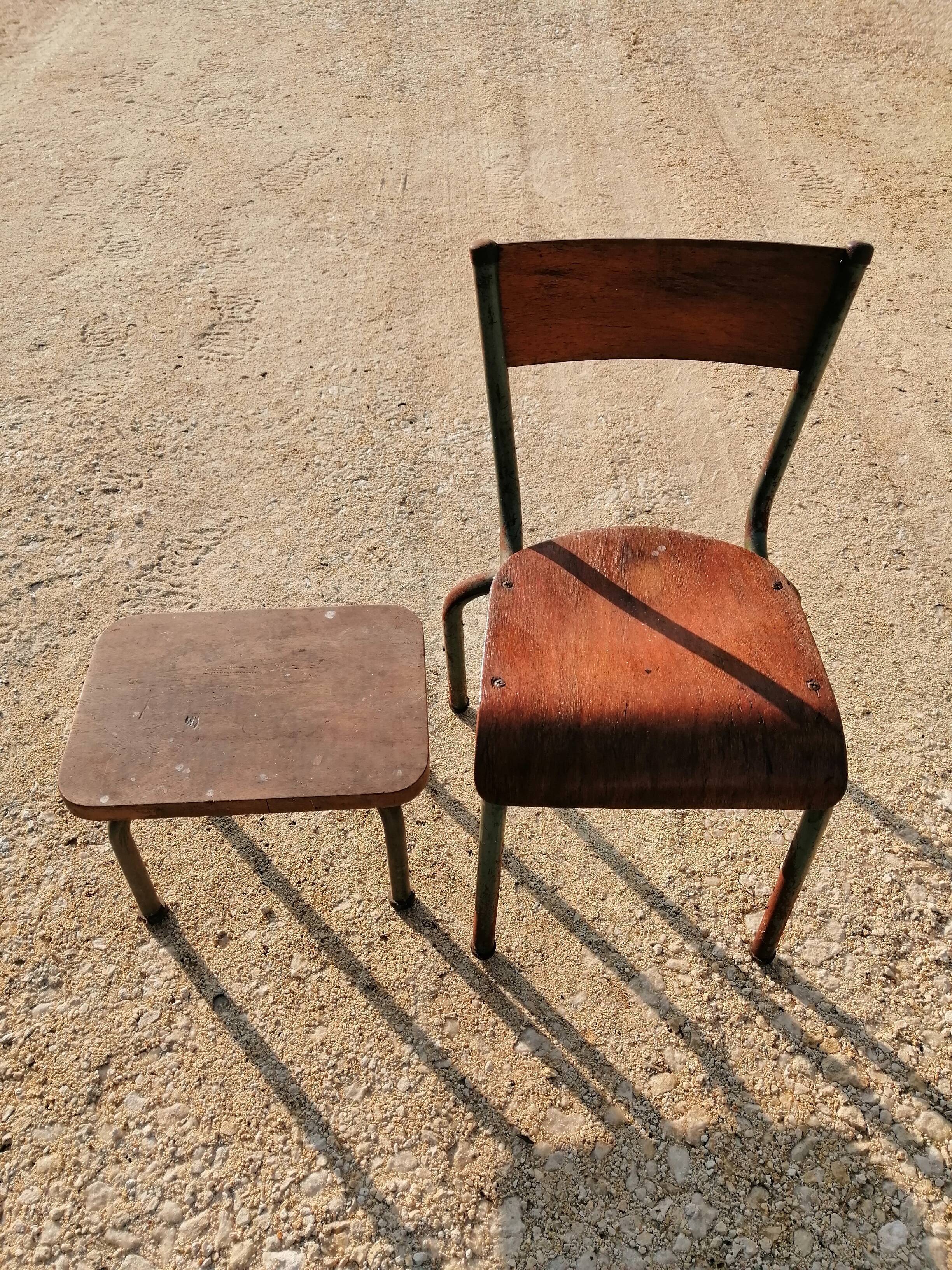 Chair & children's stool vintage year 50/60