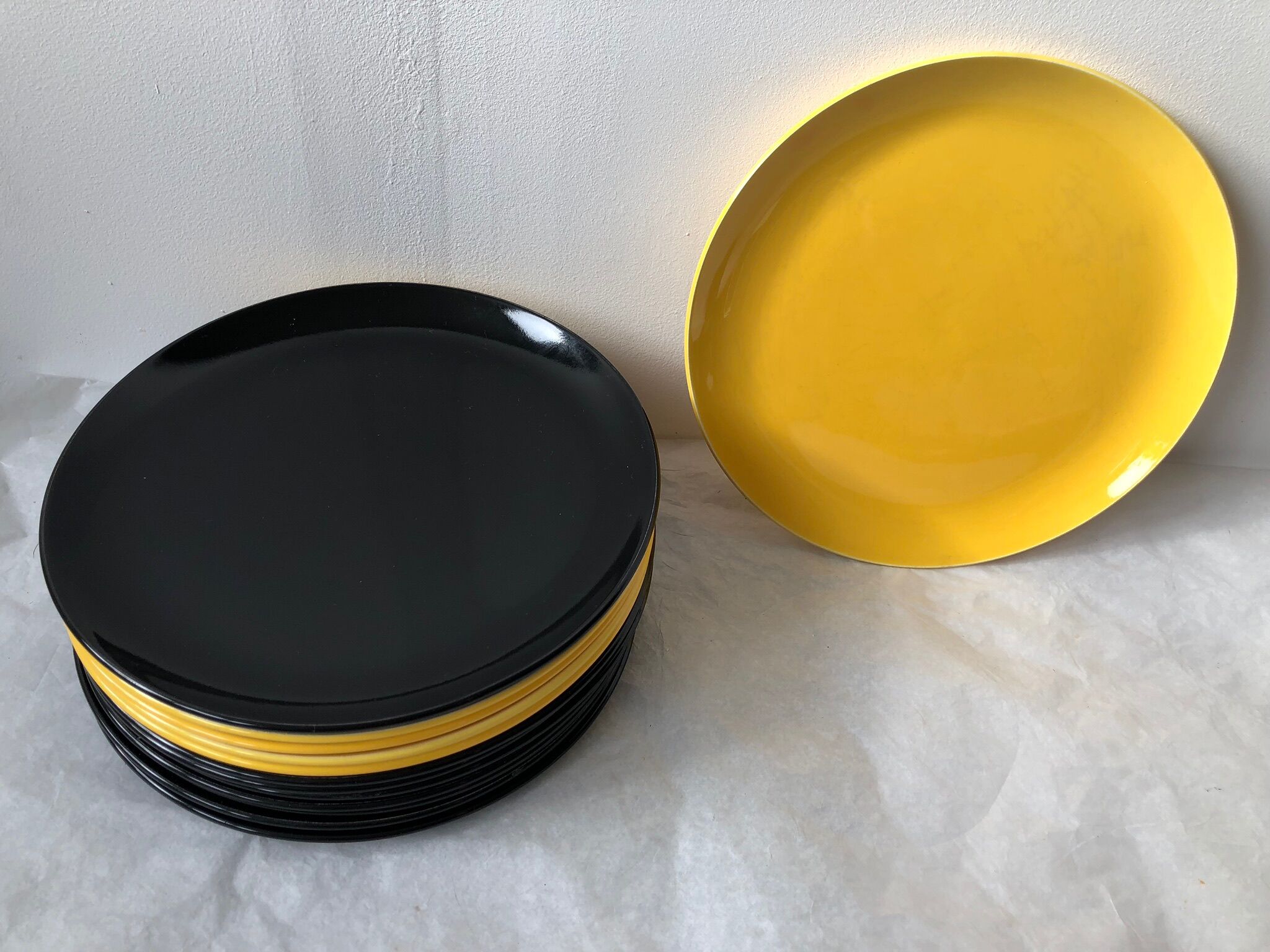 Set of 12 dinner plates old Salins Leeds