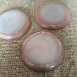 3 stoneware dessert plates