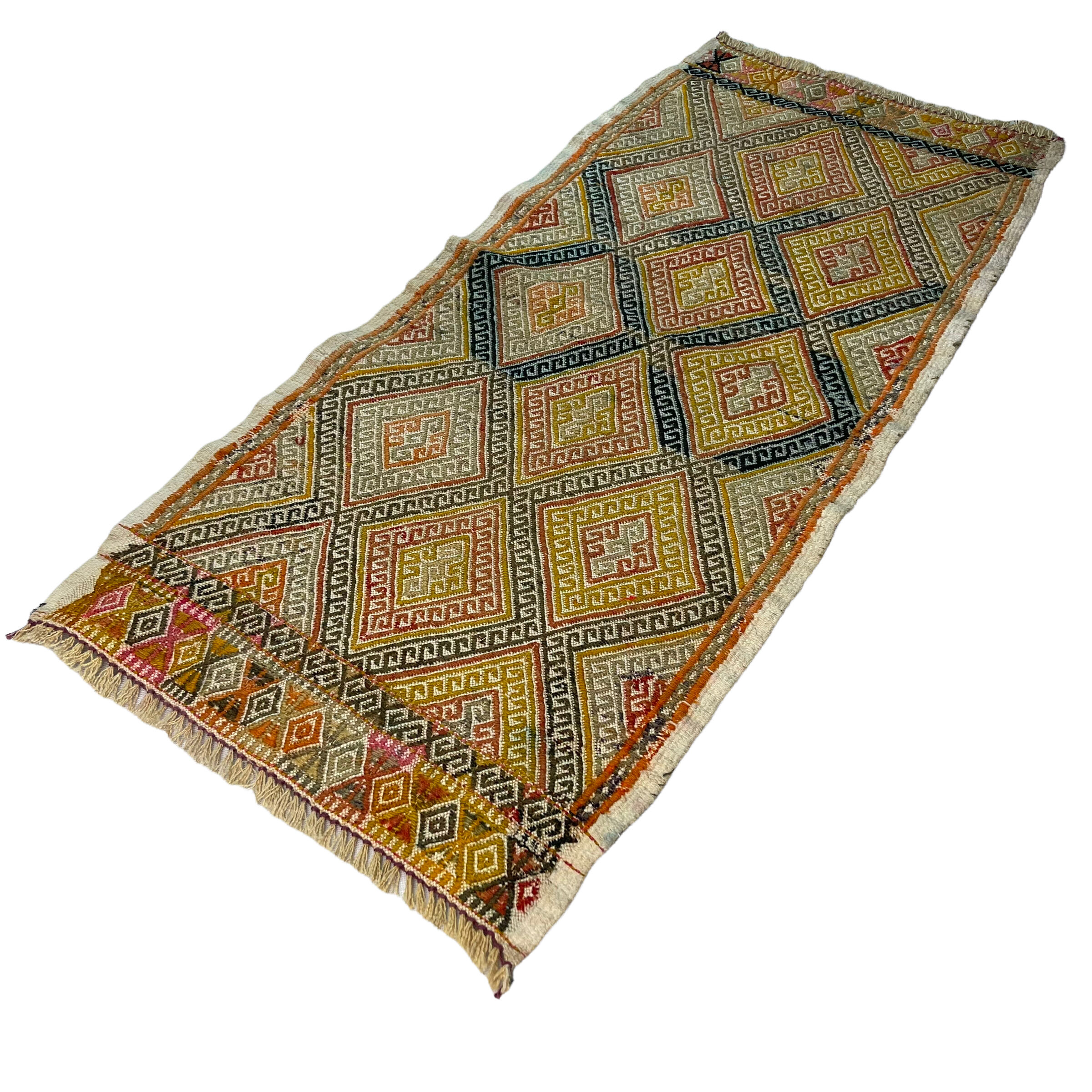 Vintage turkish kilim rug 99 x 45 cm