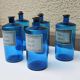 Old Blue Glass Apothecary Jar - Tinct: Cinamm