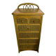Chiffonier furniture with drawers rattan green wood